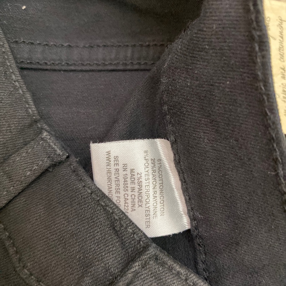 Henry and belle super skinny ankle coated black jeans zip detail - Picture 5 of 8